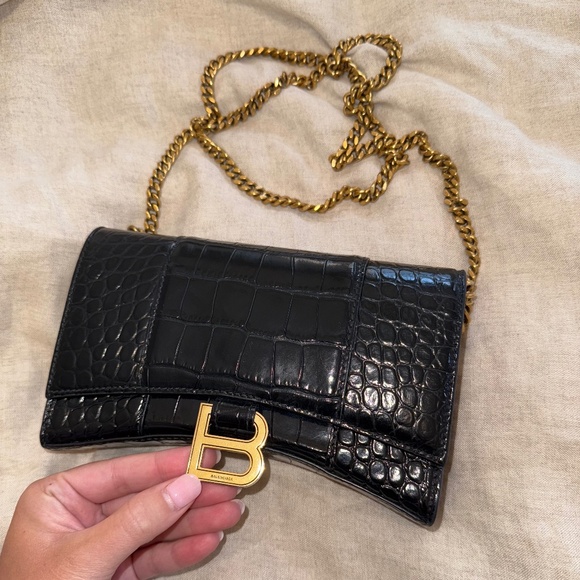 Black Balenciaga Crossbody Hourglass Bag - Picture 2 of 7